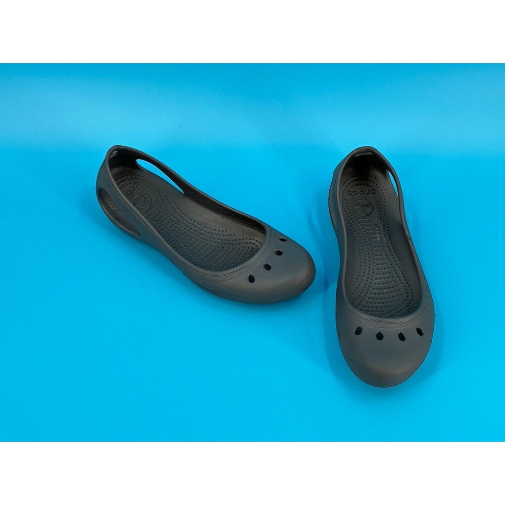 Crocs Kadee Women’s Size 10 Espresso Brown Ballet Flats Slip On 11215